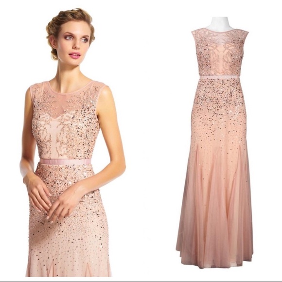 Adrianna Papell Dresses & Skirts - Adrianna Papell Blush Pink Sequin Gown